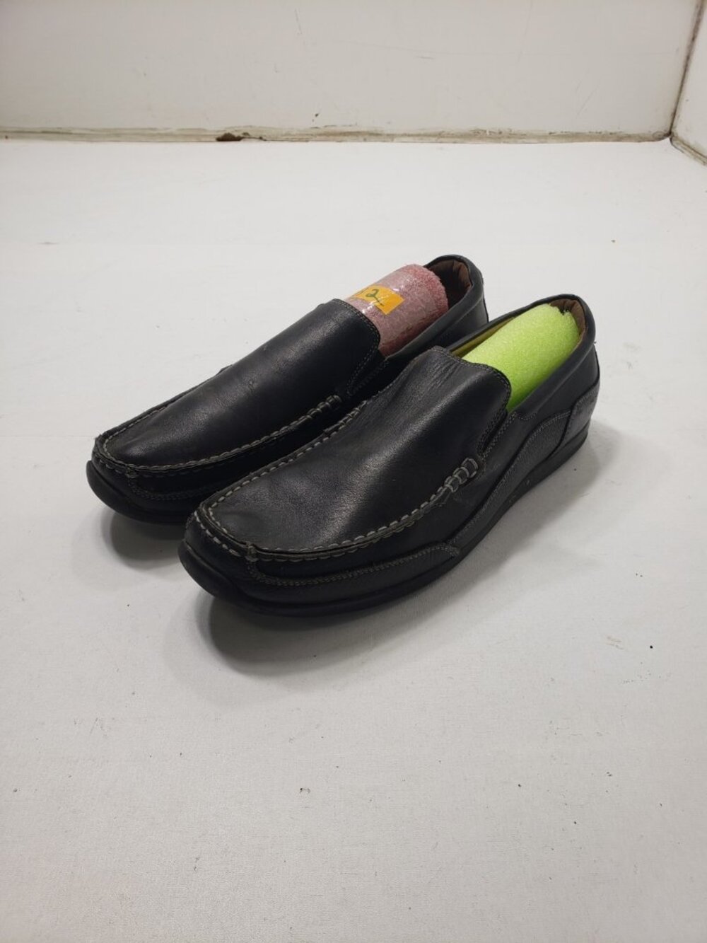 Vionic Preston Men's 11.5 Black Leather Slip On Loafers Comfort Shoes VSM019